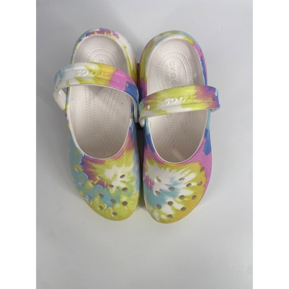 Women's Crocs Tie Dye Clogs Comfort Slip On Clog Comfortable, Breathable Size 10 - Picture 9 of 9